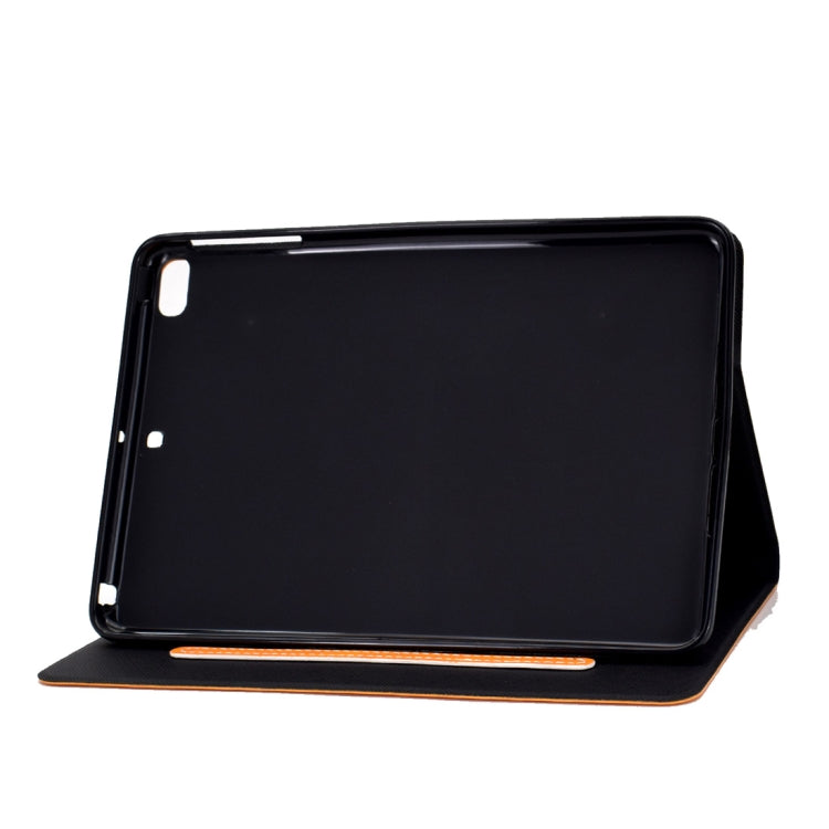 For iPad mini 5 / 4 / 3 / 2 / 1 Cowhide Texture Horizontal Flip Leather Case with Holder & Card Slots & Sleep / Wake-up Function