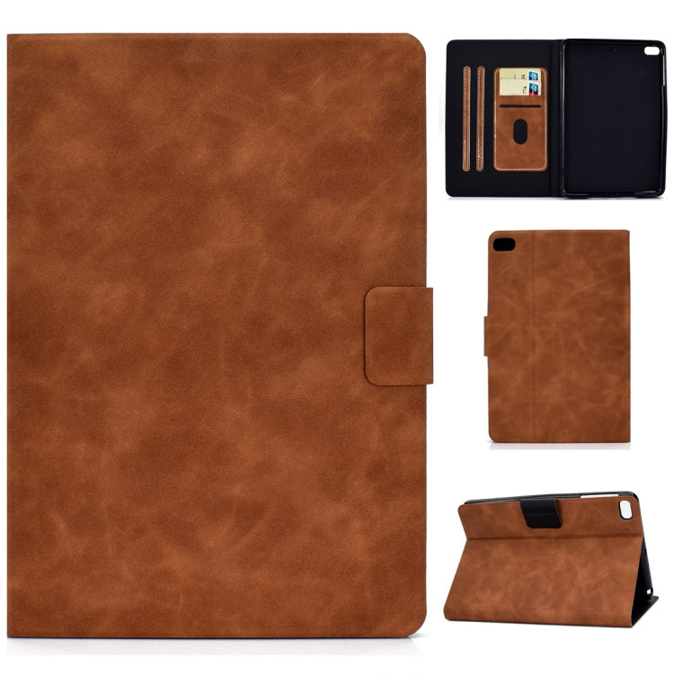 For iPad mini 5 / 4 / 3 / 2 / 1 Cowhide Texture Horizontal Flip Leather Case with Holder & Card Slots & Sleep / Wake-up Function