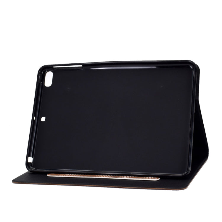 For iPad mini 5 / 4 / 3 / 2 / 1 Cowhide Texture Horizontal Flip Leather Case with Holder & Card Slots & Sleep / Wake-up Function