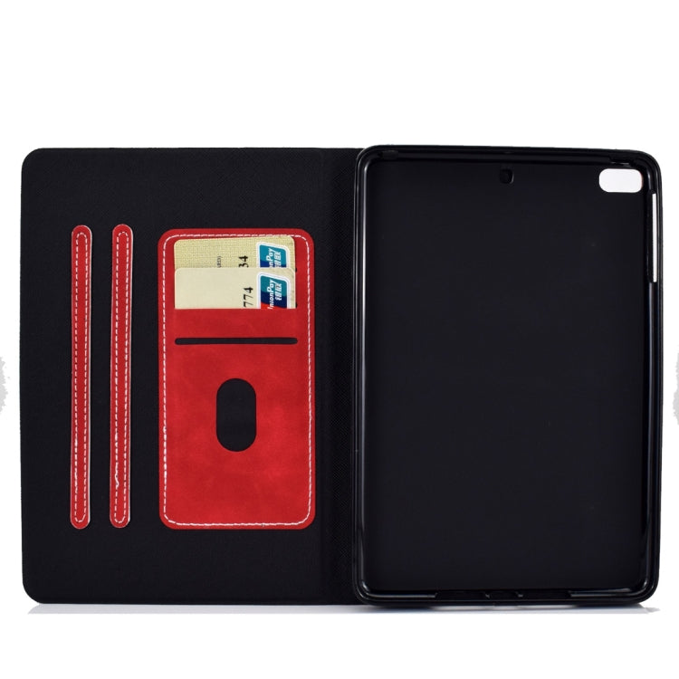 For iPad mini 5 / 4 / 3 / 2 / 1 Cowhide Texture Horizontal Flip Leather Case with Holder & Card Slots & Sleep / Wake-up Function