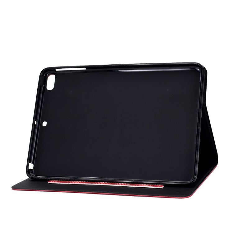 For iPad mini 5 / 4 / 3 / 2 / 1 Cowhide Texture Horizontal Flip Leather Case with Holder & Card Slots & Sleep / Wake-up Function