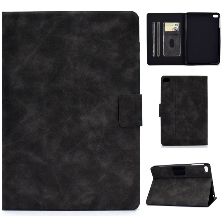 For iPad mini 5 / 4 / 3 / 2 / 1 Cowhide Texture Horizontal Flip Leather Case with Holder & Card Slots & Sleep / Wake-up Function