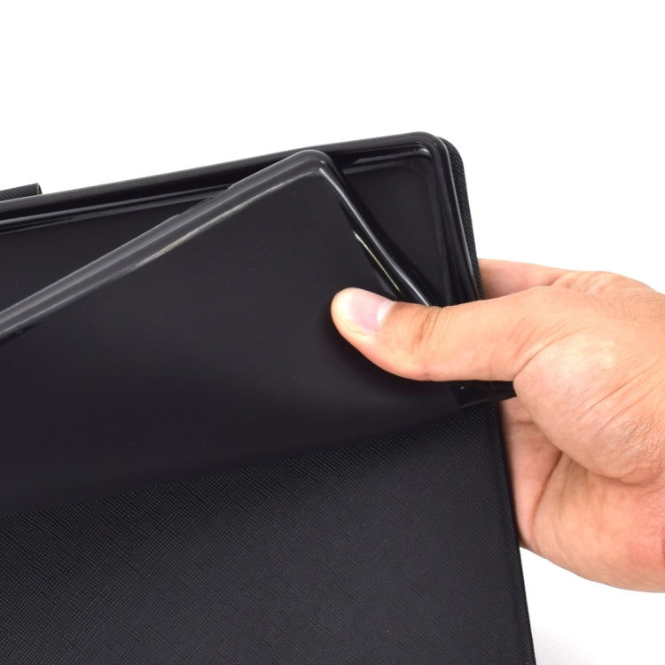 For iPad mini 5 / 4 / 3 / 2 / 1 Cowhide Texture Horizontal Flip Leather Case with Holder & Card Slots & Sleep / Wake-up Function