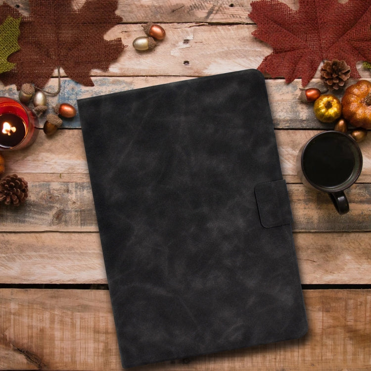 For iPad mini 5 / 4 / 3 / 2 / 1 Cowhide Texture Horizontal Flip Leather Case with Holder & Card Slots & Sleep / Wake-up Function