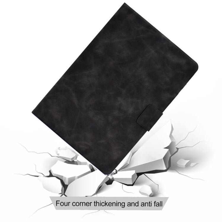 For iPad mini 5 / 4 / 3 / 2 / 1 Cowhide Texture Horizontal Flip Leather Case with Holder & Card Slots & Sleep / Wake-up Function