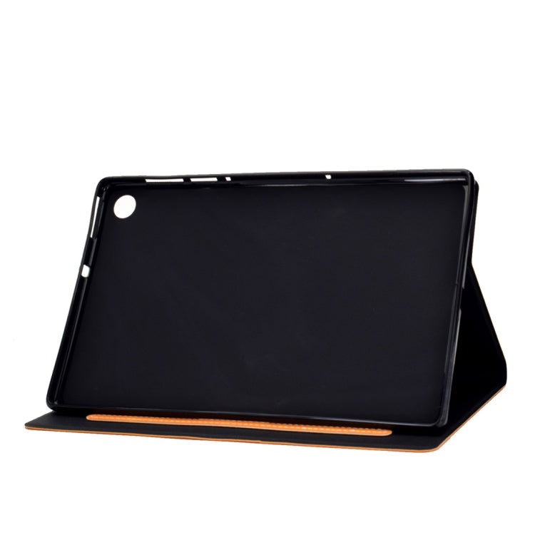 For Lenovo M10 Plus TB-X606F Cowhide Texture Horizontal Flip Leather Case with Holder & Card Slots & Sleep / Wake-up Function