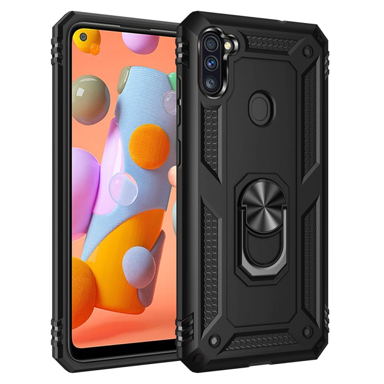For Samsung Galaxy A11 (US Version) Shockproof TPU + PC Protective Case with 360 Degree Rotating Holder