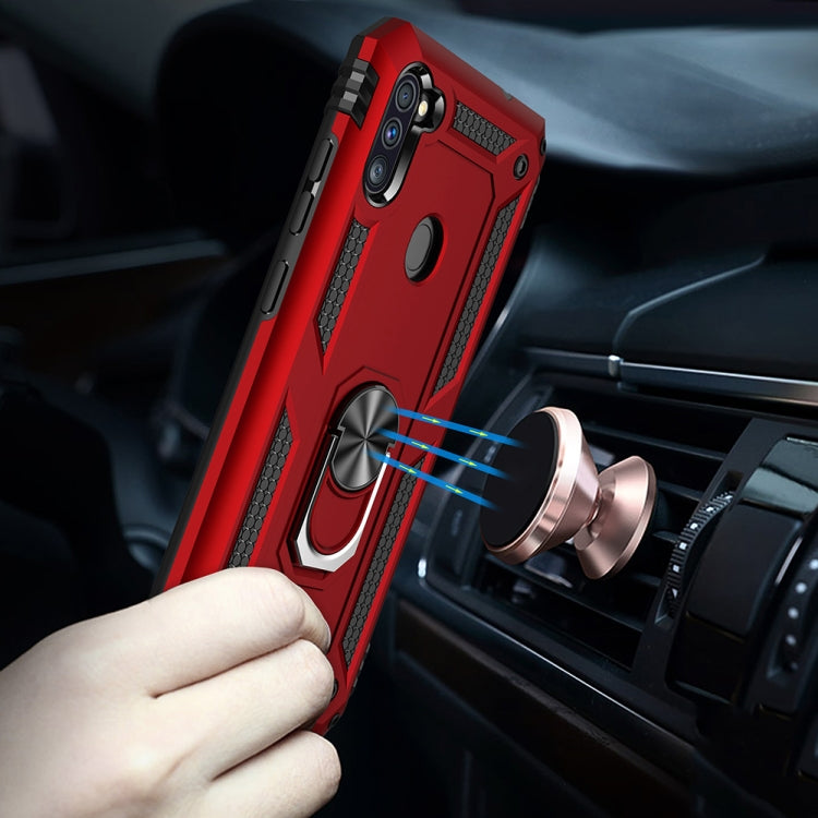 For Samsung Galaxy A11 (US Version) Shockproof TPU + PC Protective Case with 360 Degree Rotating Holder