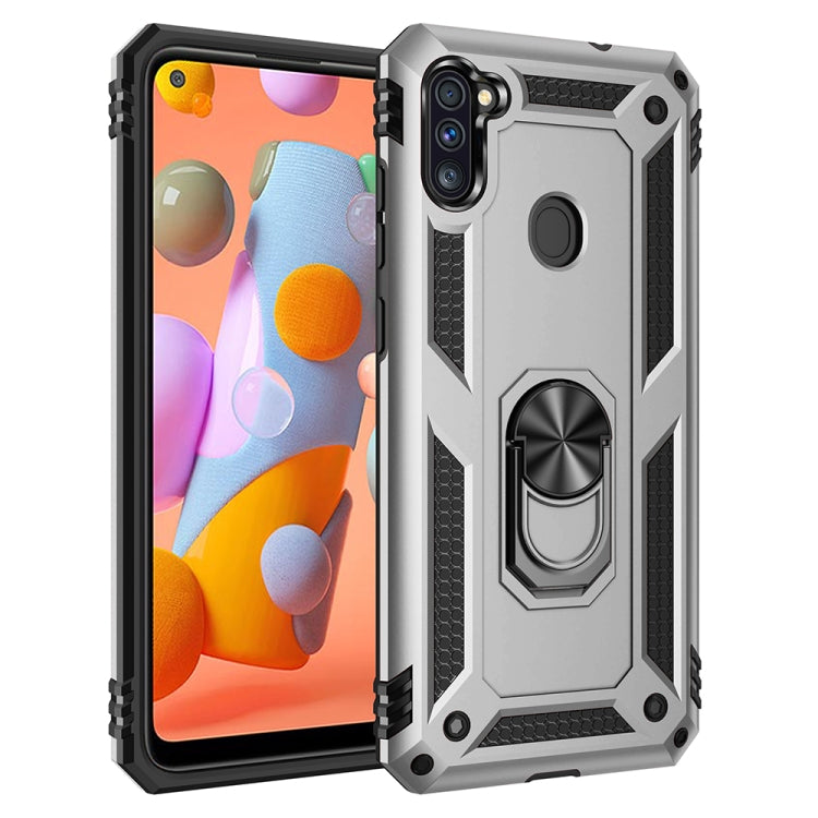 For Samsung Galaxy A11 (US Version) Shockproof TPU + PC Protective Case with 360 Degree Rotating Holder