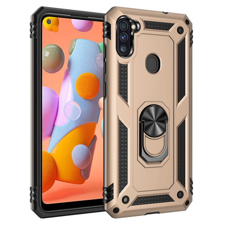 For Samsung Galaxy A11 (US Version) Shockproof TPU + PC Protective Case with 360 Degree Rotating Holder