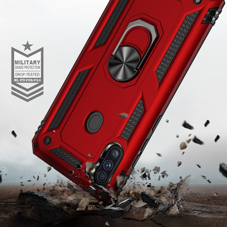 For Samsung Galaxy A11 (US Version) Shockproof TPU + PC Protective Case with 360 Degree Rotating Holder