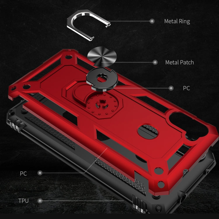 For Samsung Galaxy A11 (US Version) Shockproof TPU + PC Protective Case with 360 Degree Rotating Holder