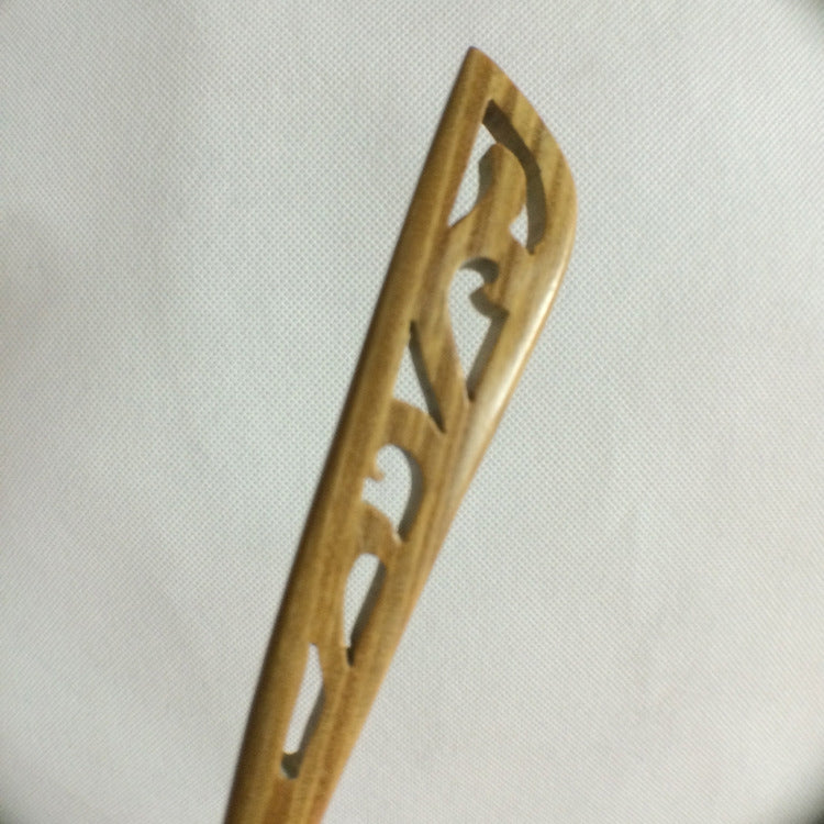 Classical Sandalwood Hairpin Hair Ornaments with Gift Box, Gift Box Random Color Delivery