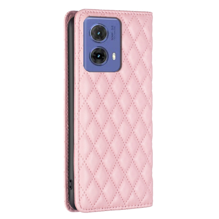 For Motorola Moto G85 Diamond Lattice Magnetic Leather Flip Phone Case