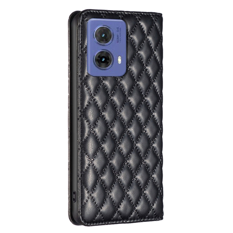 For Motorola Moto G85 Diamond Lattice Magnetic Leather Flip Phone Case