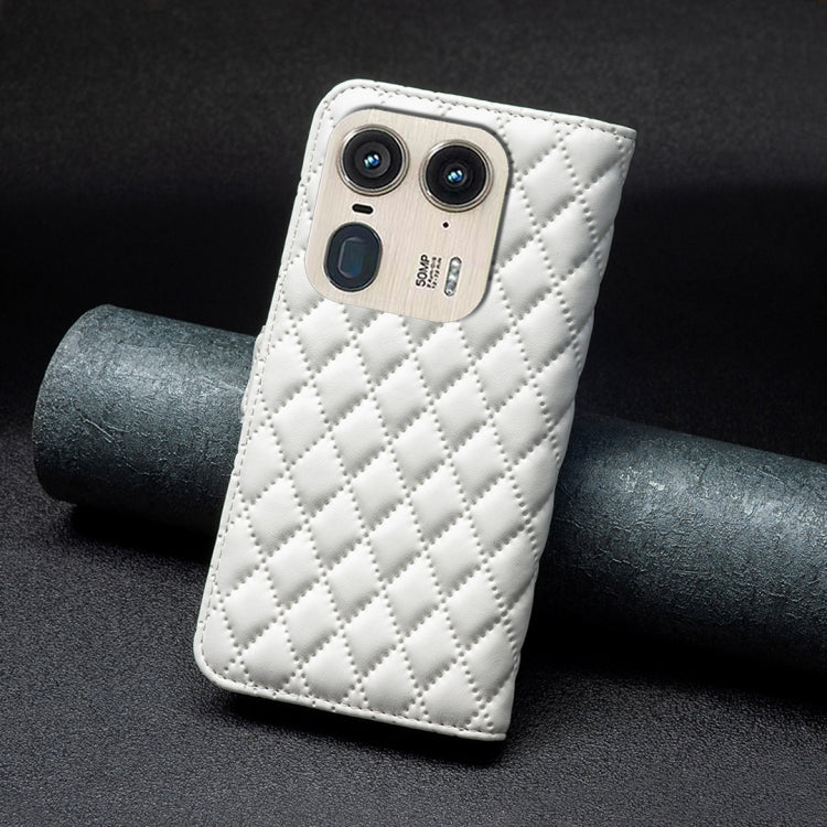 For Motorola Edge 50 Ultra Diamond Lattice Wallet Flip Leather Phone Case