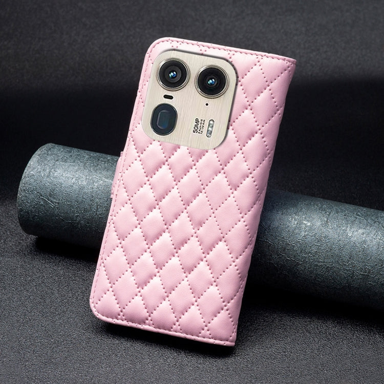 For Motorola Edge 50 Ultra Diamond Lattice Wallet Flip Leather Phone Case
