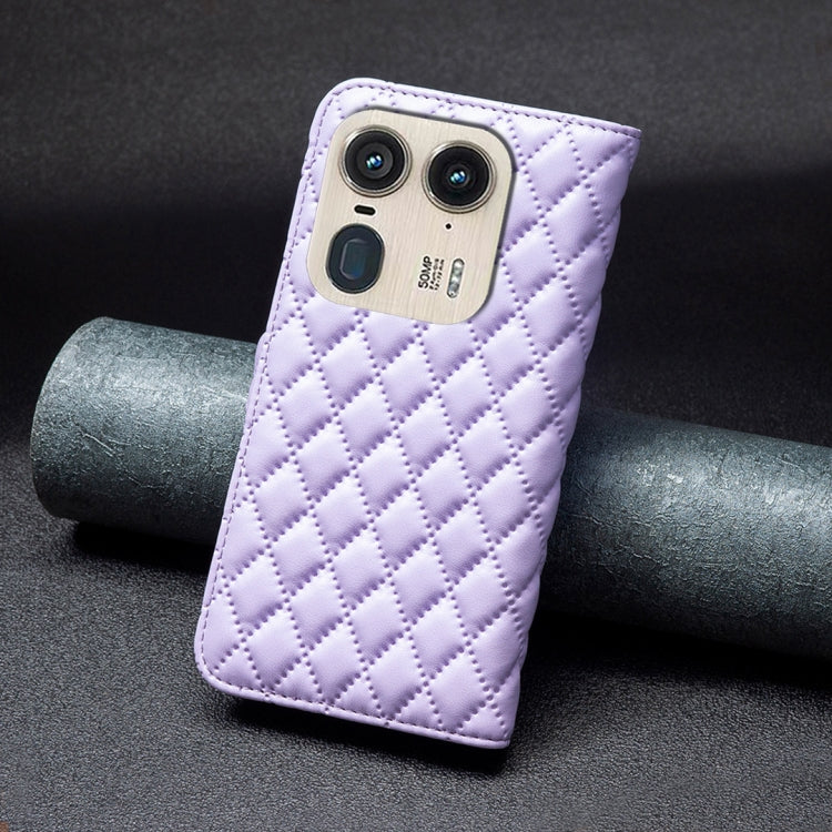 For Motorola Edge 50 Ultra Diamond Lattice Wallet Flip Leather Phone Case