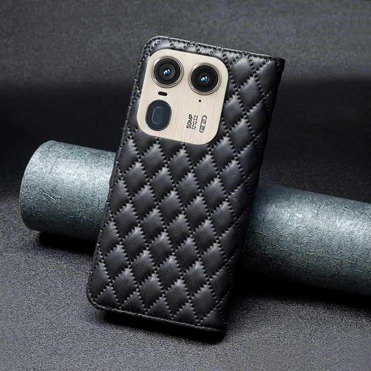 For Motorola Edge 50 Ultra Diamond Lattice Wallet Flip Leather Phone Case