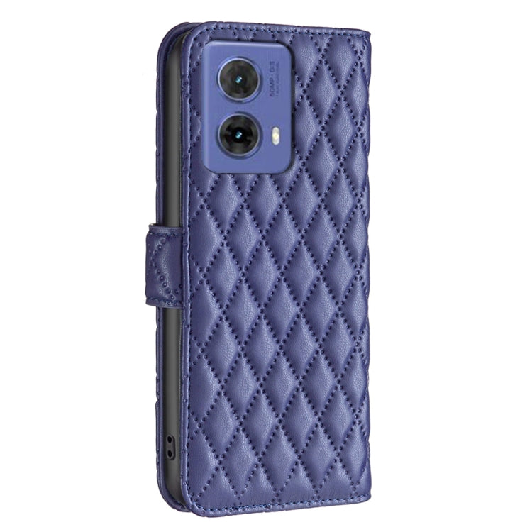 For Motorola Moto G85 Diamond Lattice Wallet Flip Leather Phone Case