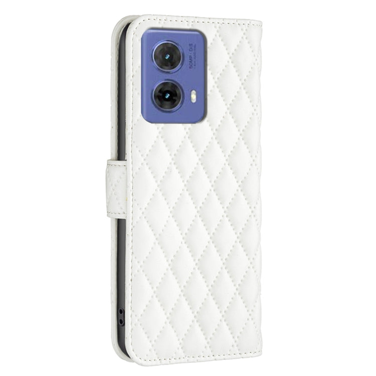 For Motorola Moto G85 Diamond Lattice Wallet Flip Leather Phone Case