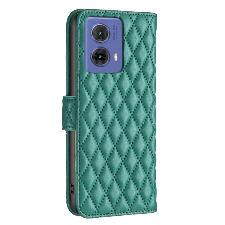 For Motorola Moto G85 Diamond Lattice Wallet Flip Leather Phone Case