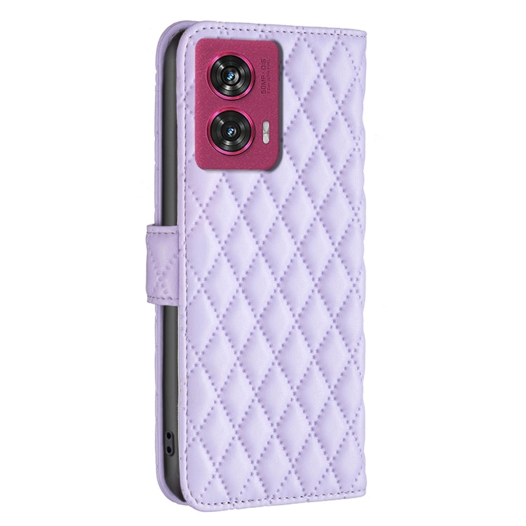 For Motorola Edge 50 Fusion Diamond Lattice Wallet Flip Leather Phone Case