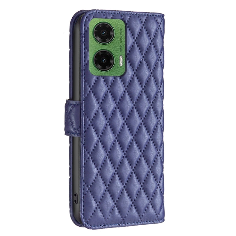 For Motorola Moto G35 Diamond Lattice Wallet Flip Leather Phone Case