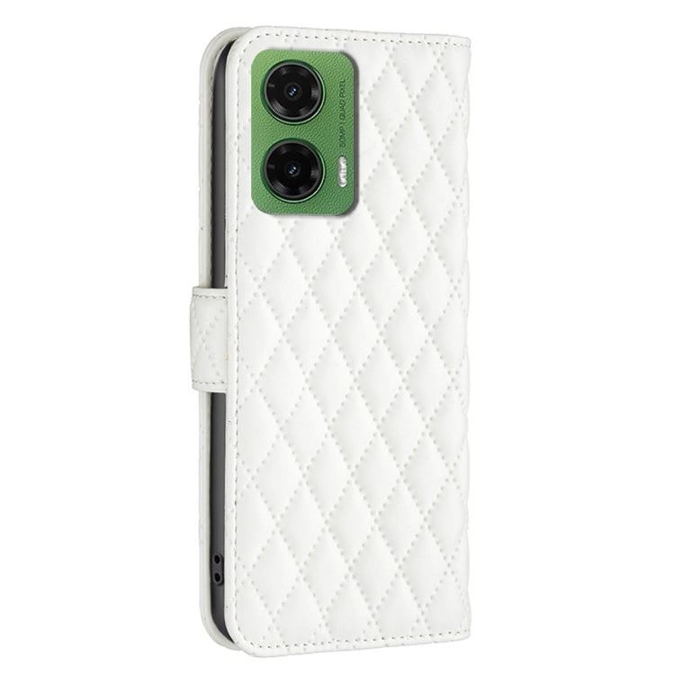 For Motorola Moto G35 Diamond Lattice Wallet Flip Leather Phone Case