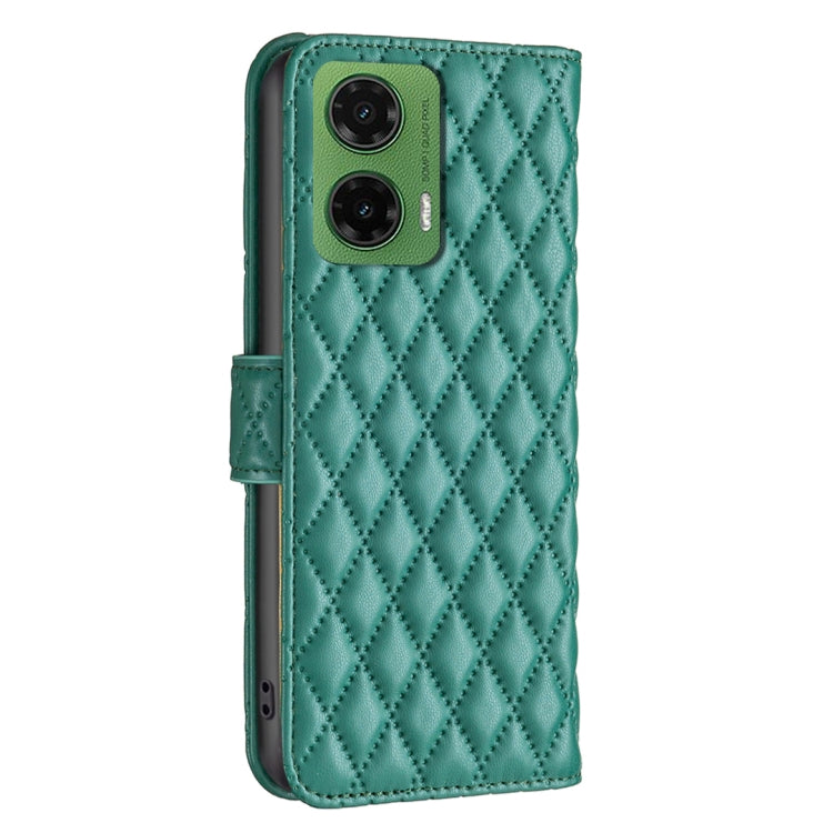 For Motorola Moto G35 Diamond Lattice Wallet Flip Leather Phone Case