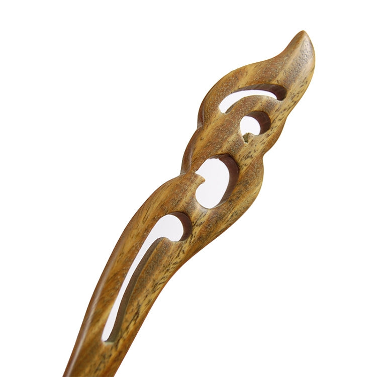 Classical Sandalwood Hairpin Hair Ornaments with Gift Box, Gift Box Random Color Delivery(Hold The Moon Green)