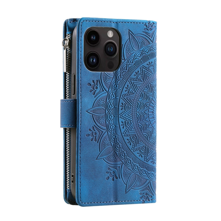 For Xiaomi Redmi 13 4G Multi-Card Totem Zipper Leather Phone Case