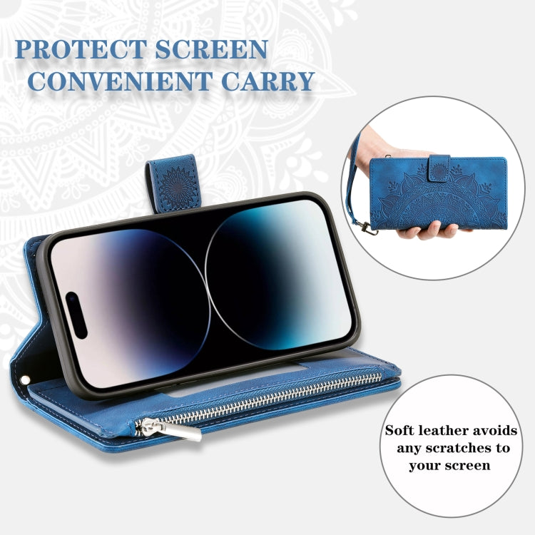For Xiaomi Redmi 13 4G Multi-Card Totem Zipper Leather Phone Case