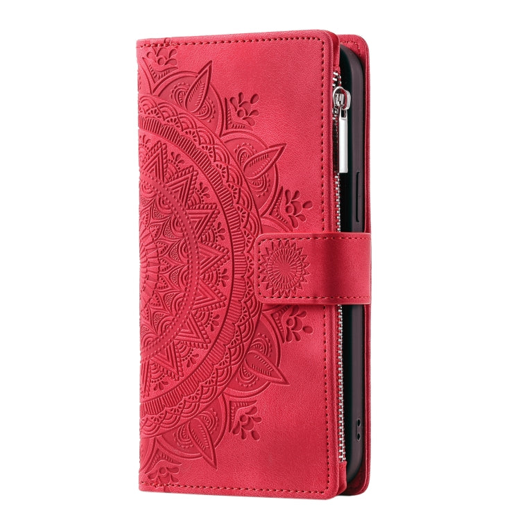 For Xiaomi Redmi 13 4G Multi-Card Totem Zipper Leather Phone Case