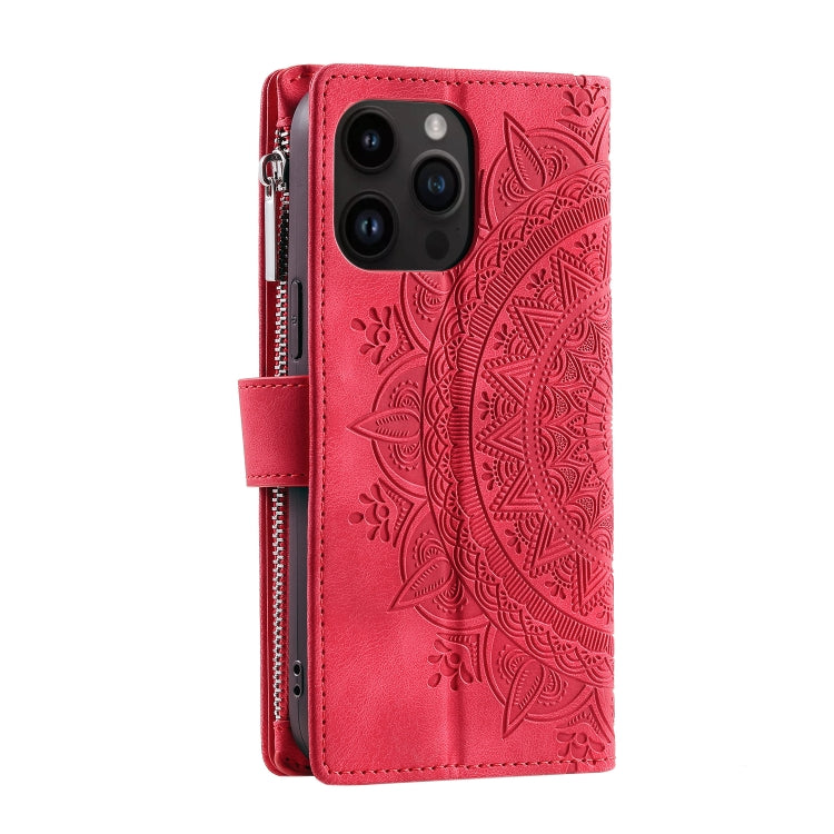 For Xiaomi Redmi 13 4G Multi-Card Totem Zipper Leather Phone Case