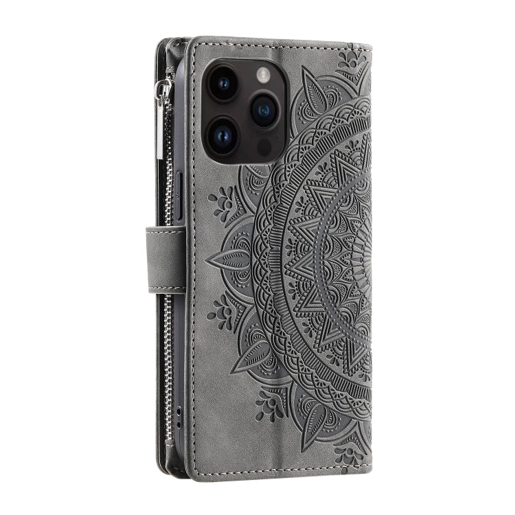 For Xiaomi Redmi 13 4G Multi-Card Totem Zipper Leather Phone Case