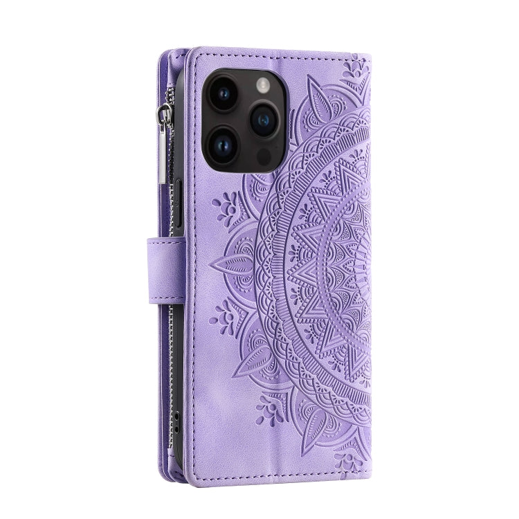 For Xiaomi Redmi 13 4G Multi-Card Totem Zipper Leather Phone Case