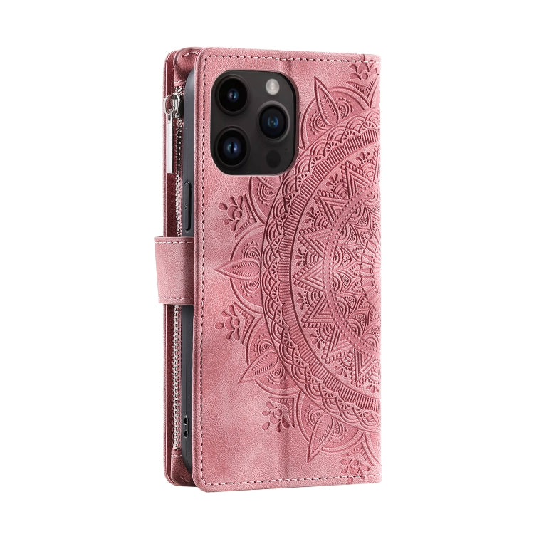 For Xiaomi Redmi 13 4G Multi-Card Totem Zipper Leather Phone Case