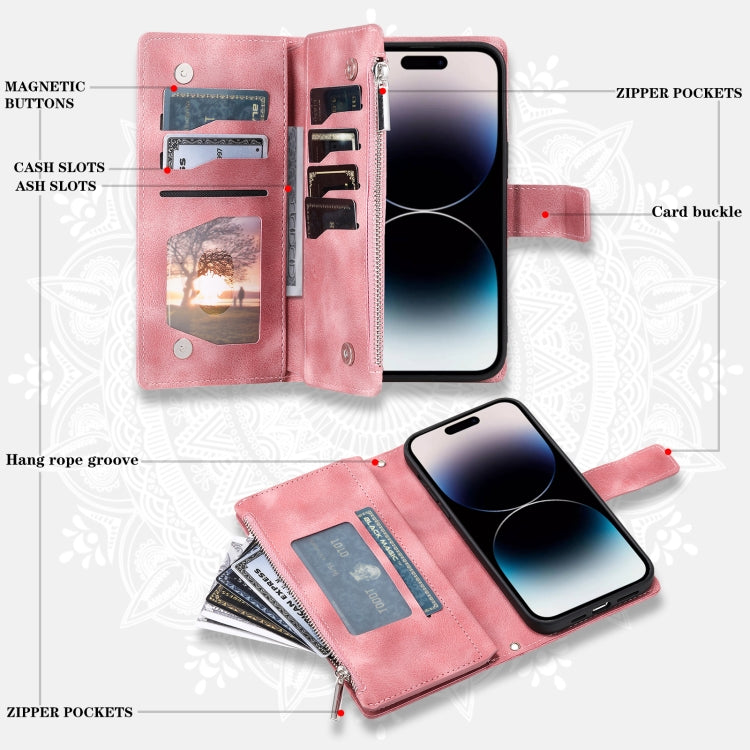 For Xiaomi Redmi 13 4G Multi-Card Totem Zipper Leather Phone Case