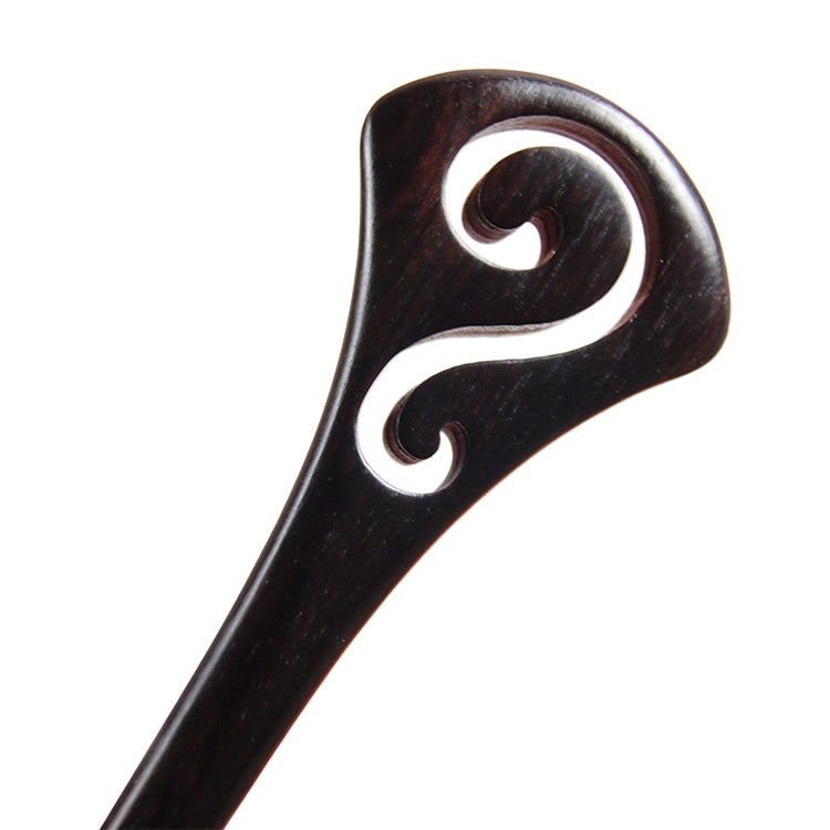Classical Sandalwood Hairpin Hair Ornaments with Gift Box, Gift Box Random Color Delivery(Question Mark Black)