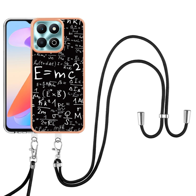 For Honor X6b Electroplating Dual-side IMD Phone Case with Lanyard