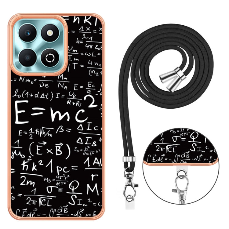 For Honor X6b Electroplating Dual-side IMD Phone Case with Lanyard