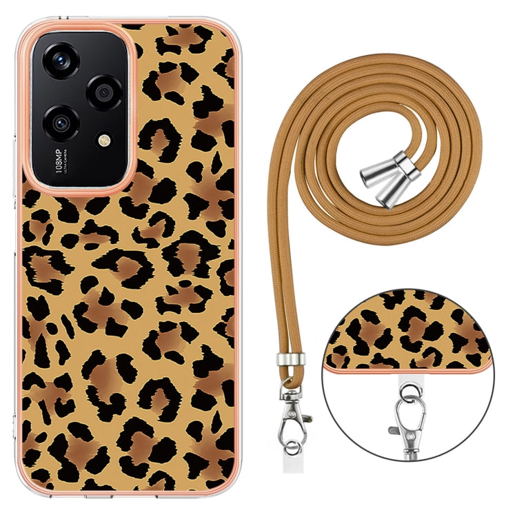 For Honor 200 Lite Global Electroplating Dual-side IMD Phone Case with Lanyard