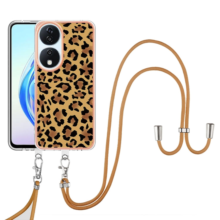 For Honor X7b 4G / 5G Electroplating Dual-side IMD Phone Case with Lanyard