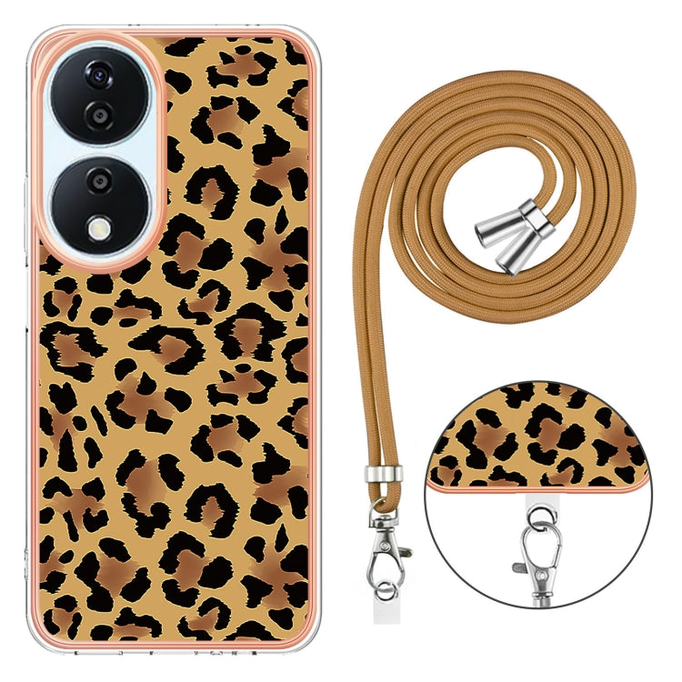 For Honor X7b 4G / 5G Electroplating Dual-side IMD Phone Case with Lanyard