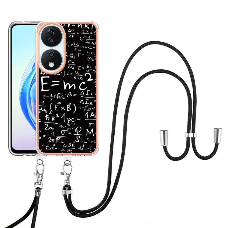 For Honor X7b 4G / 5G Electroplating Dual-side IMD Phone Case with Lanyard