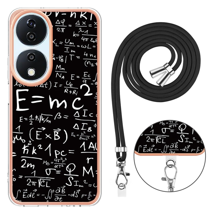 For Honor X7b 4G / 5G Electroplating Dual-side IMD Phone Case with Lanyard
