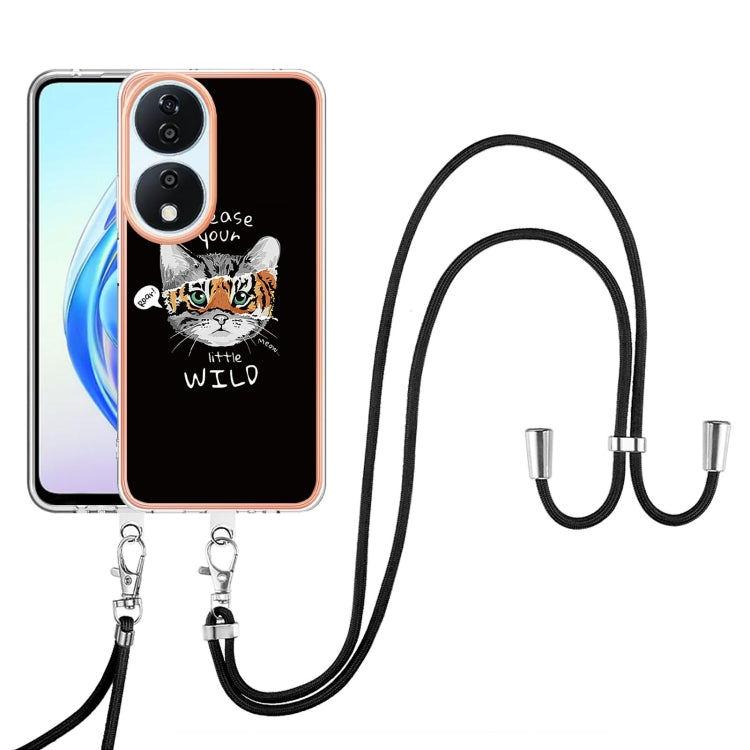 For Honor X7b 4G / 5G Electroplating Dual-side IMD Phone Case with Lanyard