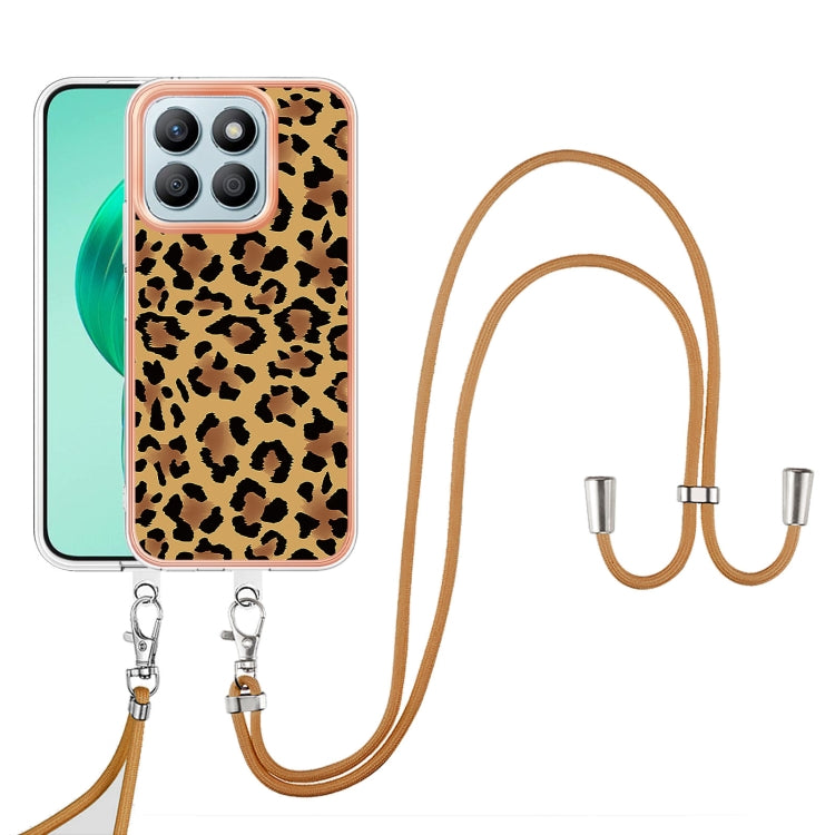 For Honor X8b Electroplating Dual-side IMD Phone Case with Lanyard