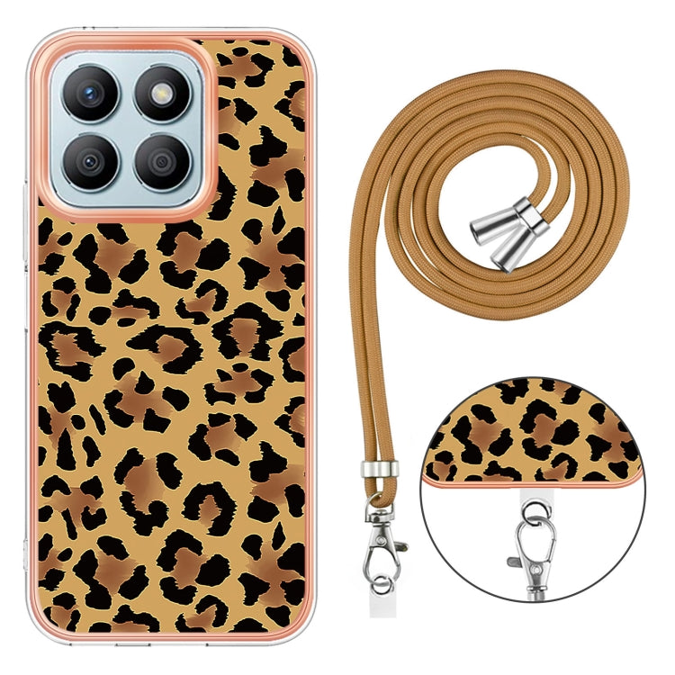 For Honor X8b Electroplating Dual-side IMD Phone Case with Lanyard